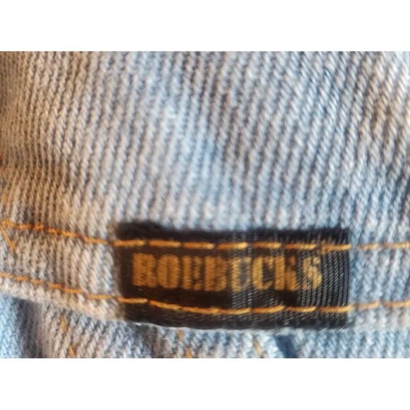 VTG Roebucks Jean Jacket 46 REG Denim 80's Light Wash Copper Buttons 100% Cotton - Picture 7 of 9